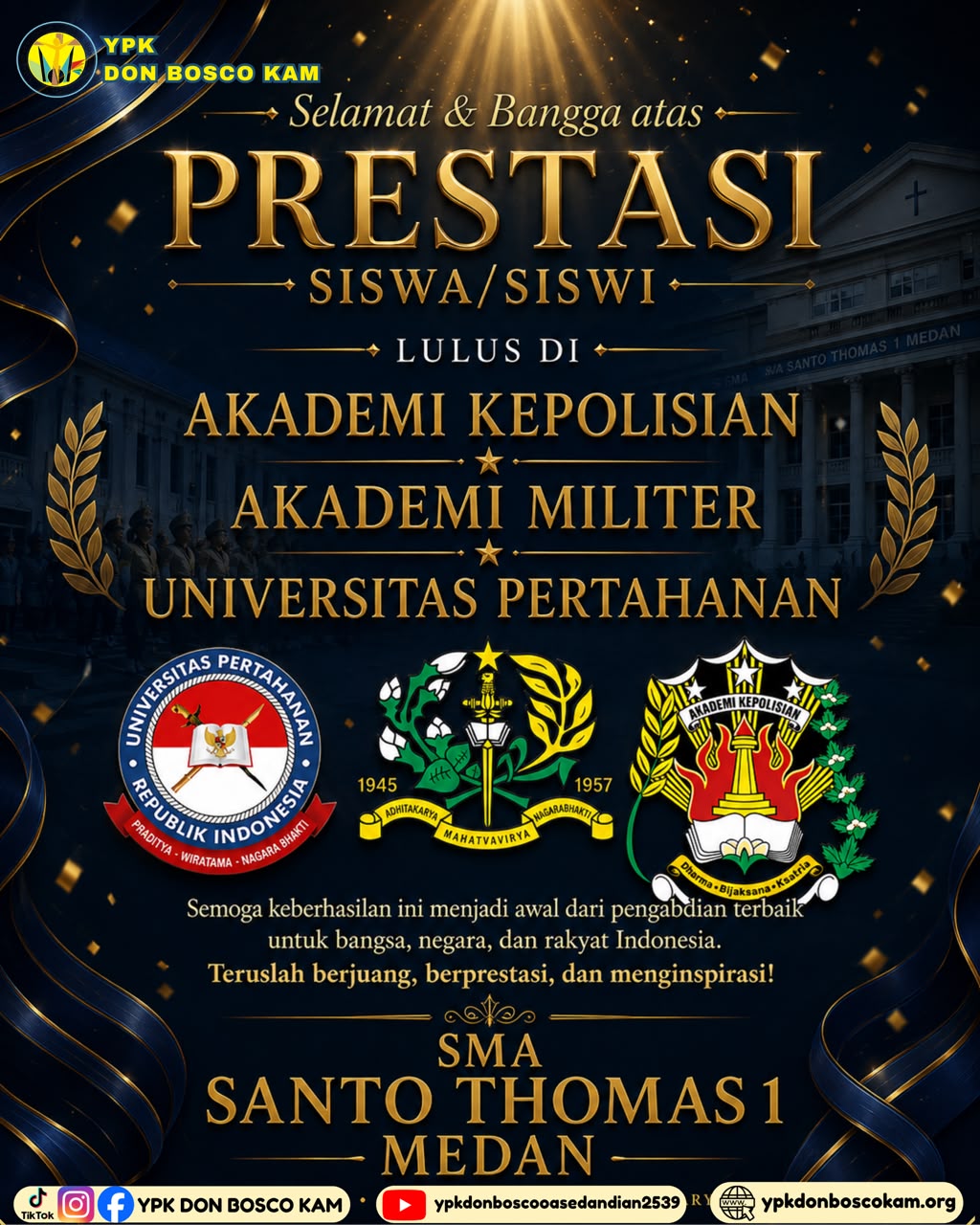๐ฅ JEJAK KETURUNAN KSATRIA: SMA SANTO THOMAS 1 MEDAN MENGUKIR TINTA EMAS DI PANGGUNG NASIONAL